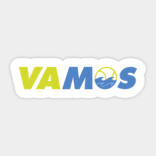 VAMOS Let's Go Tennis Design by CoVA Tennis Sticker